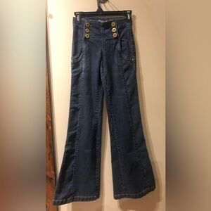 Vintage foxy double button up flare jeans